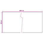 Schermo da balcone in polyrattan grigio scuro 400 x 90 cm