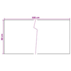 Schermo da balcone grigio scuro 500 x 80 cm polyrattan