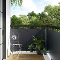 Schermo da balcone grigio scuro 500 x 100 cm polyrattan