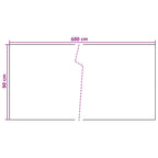 Schermo da balcone Grigio Scuro 600 x 90 cm Polyrattan