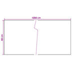 Schermo da balcone grigio scuro 1000 x 80 cm polyrattan