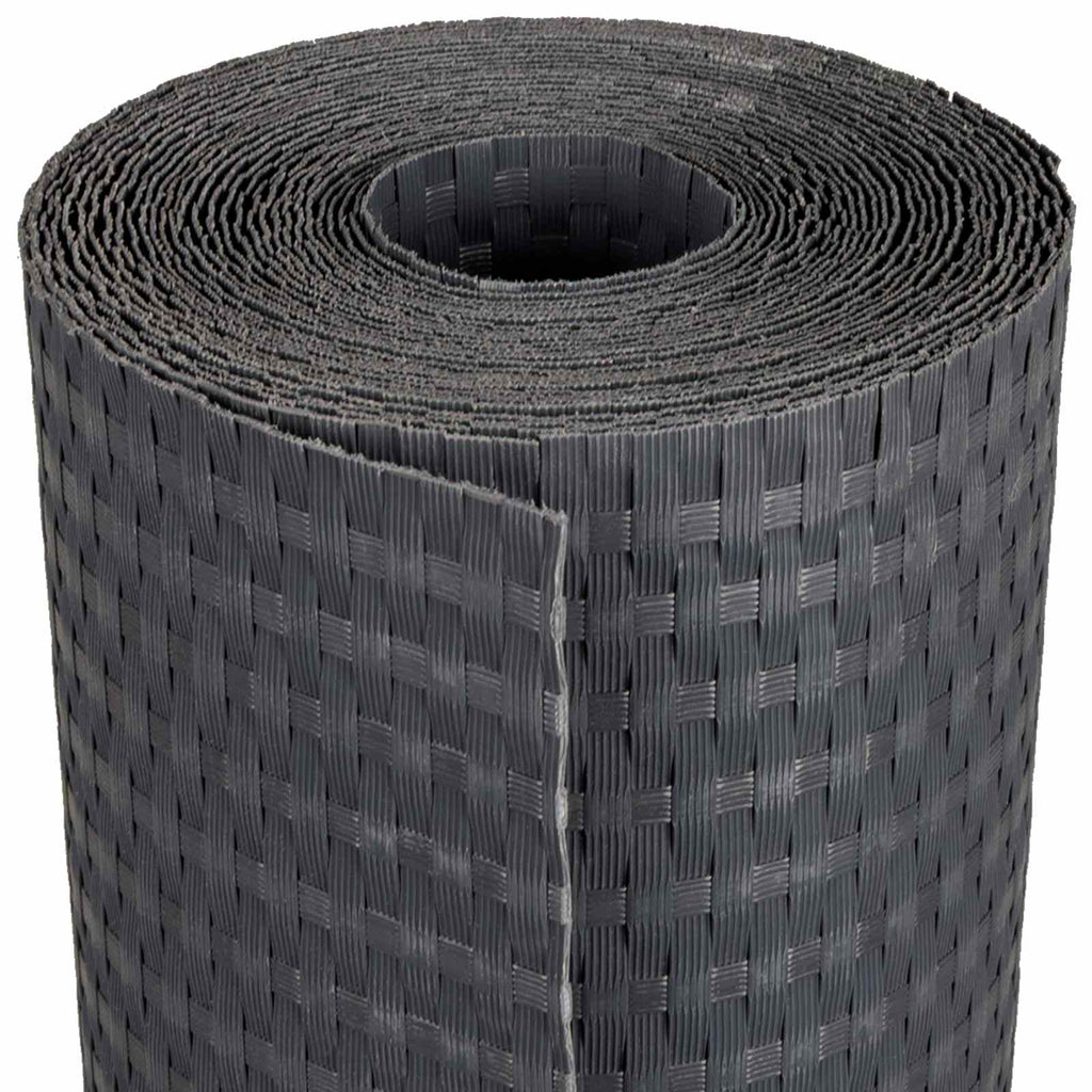 Schermo da balcone grigio scuro polyrattan 1000 x 90 cm