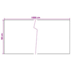 Schermo da balcone grigio scuro polyrattan 1000 x 90 cm