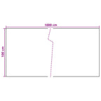 Schermo da balcone grigio scuro 1000 x 100 cm polyrattan