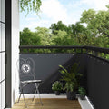 Schermo per Balcone con Occhielli Antracite 100x100 cm Polyrattan