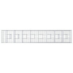 Letto rialzato in gabbione 2 pezzi Argento 340 x 60 x 55 cm