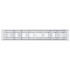 Letto rialzato in gabbione 4 pezzi acciaio galvanizzato 330 x 50 x 150 cm argento