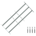 Griglia di Sicurezza per Finestra con 3 Traversine - Acciaio Zincato - 630-1140 mm - 3 pezzi
