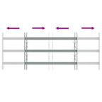 Griglia di Sicurezza per Finestra con 3 Traversine - Acciaio Zincato - 630-1140 mm - 3 pezzi