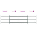 Griglia di Sicurezza per Finestra con 3 Traversine - Set 3 Pezzi