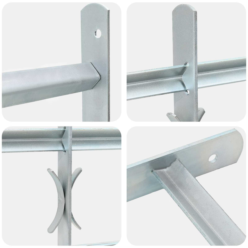 Griglia di sicurezza per finestre con 4 barre trasversali 930-1740 mm - Set 3 pz