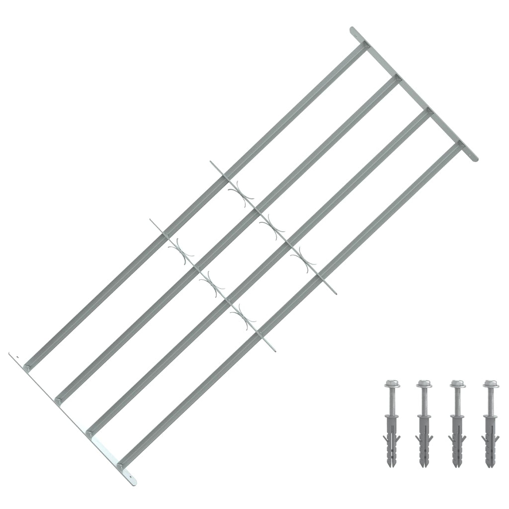 Griglia di sicurezza per finestre con 4 barre trasversali 930-1740 mm - Set 3 pz