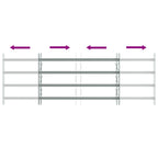 Griglia di sicurezza per finestre con 4 barre trasversali 930-1740 mm - Set 3 pz