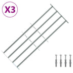 Griglia di sicurezza per finestre con 4 barre trasversali 930-1740 mm - Set 3 pz