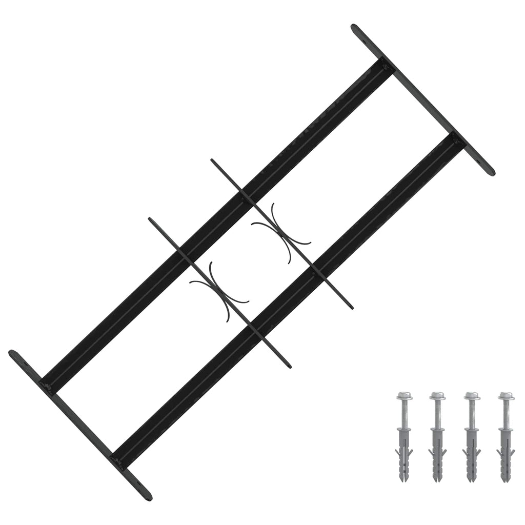 Griglia di Sicurezza per Finestre con 2 Traverse 43-74 cm - Set 3 pezzi