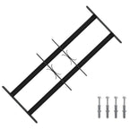 Griglia di Sicurezza per Finestre con 2 Traverse 43-74 cm - Set 3 pezzi