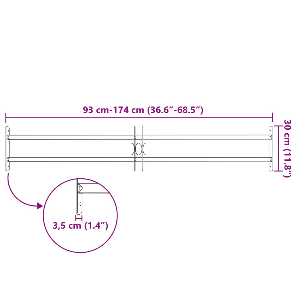 Griglia di Sicurezza per Finestre con 2 Traverse - 3 Pezzi