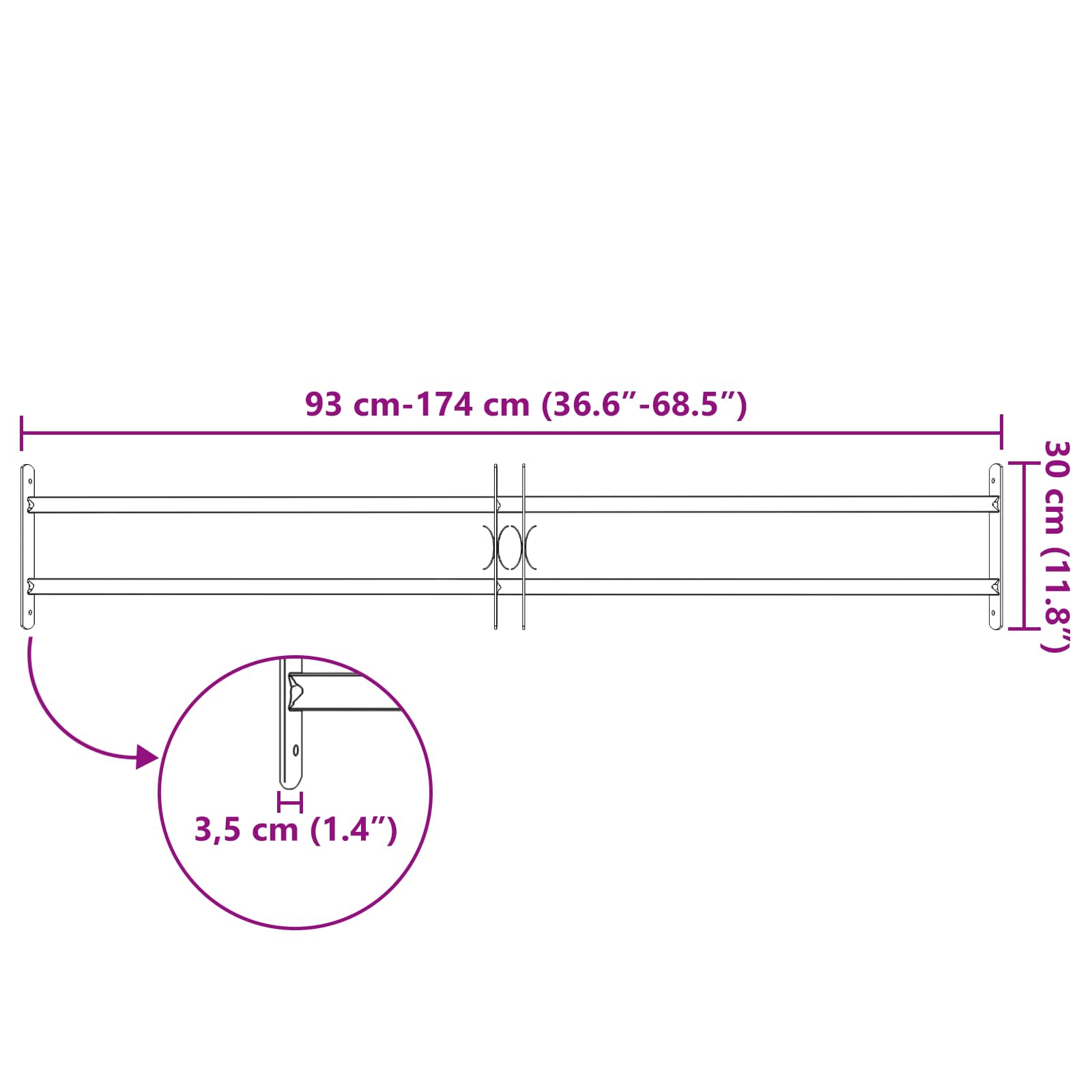 Griglia di Sicurezza per Finestre con 2 Traverse - 3 Pezzi