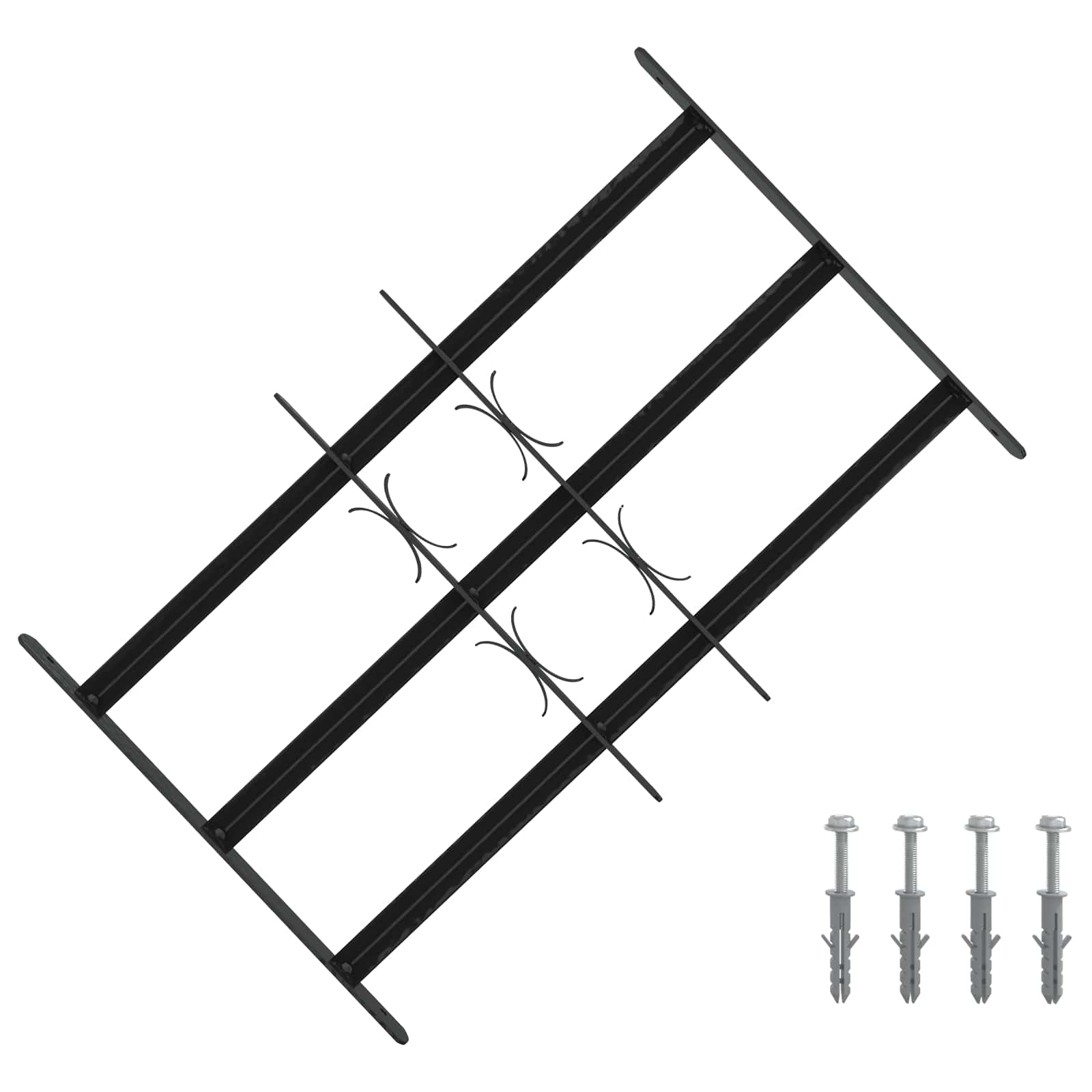 Griglia di Sicurezza per Finestra con 3 Traversine - Set 3 pz