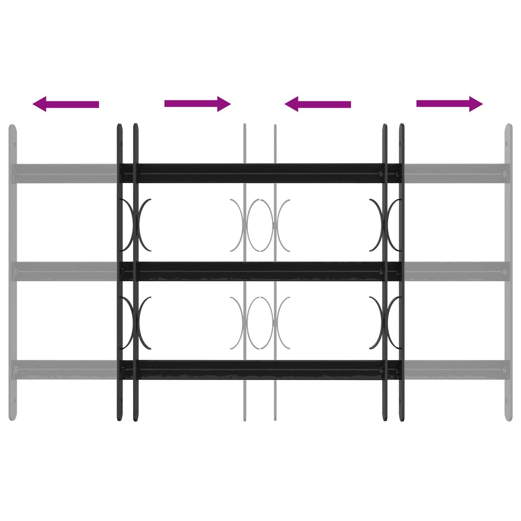 Griglia di Sicurezza per Finestra con 3 Traversine - Set 3 pz