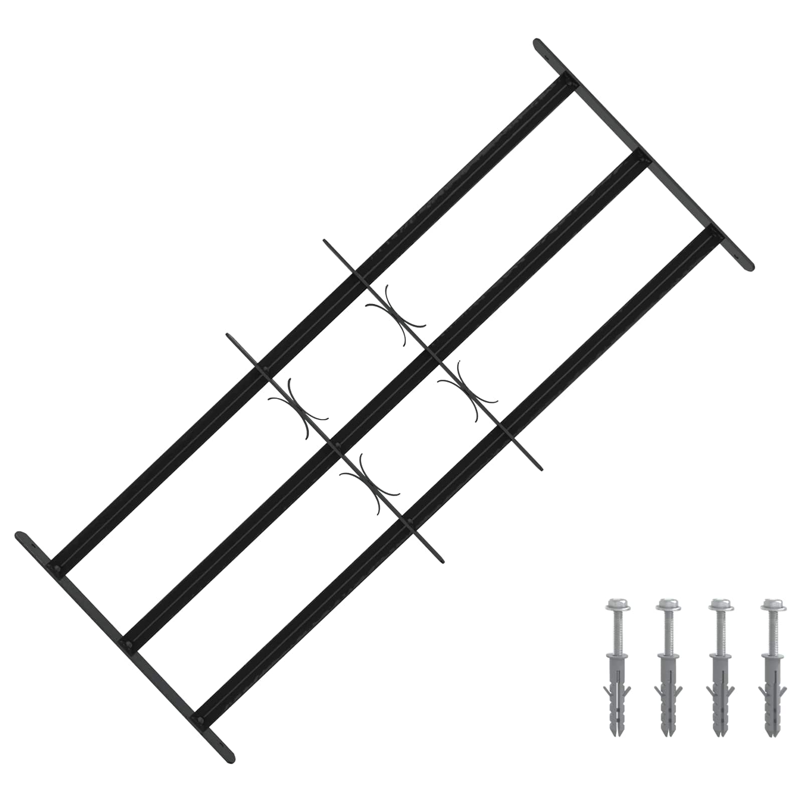 Griglia di Sicurezza per Finestra con 3 Traversine - Set 3 pcs