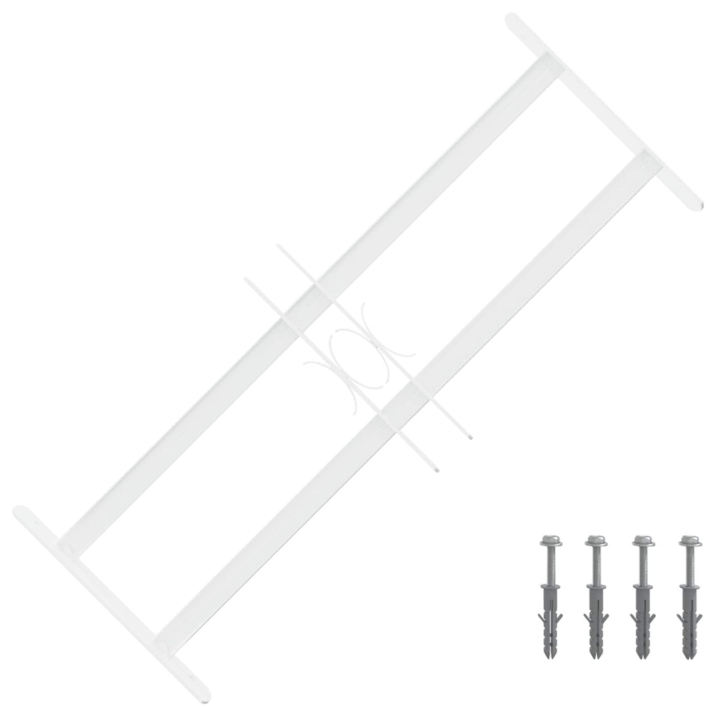 Griglia di Sicurezza per Finestre con 2 Traverse 43-74 cm Acciaio Zincato