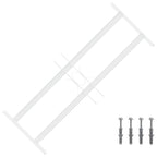 Griglia di Sicurezza per Finestre con 2 Traverse 43-74 cm Acciaio Zincato