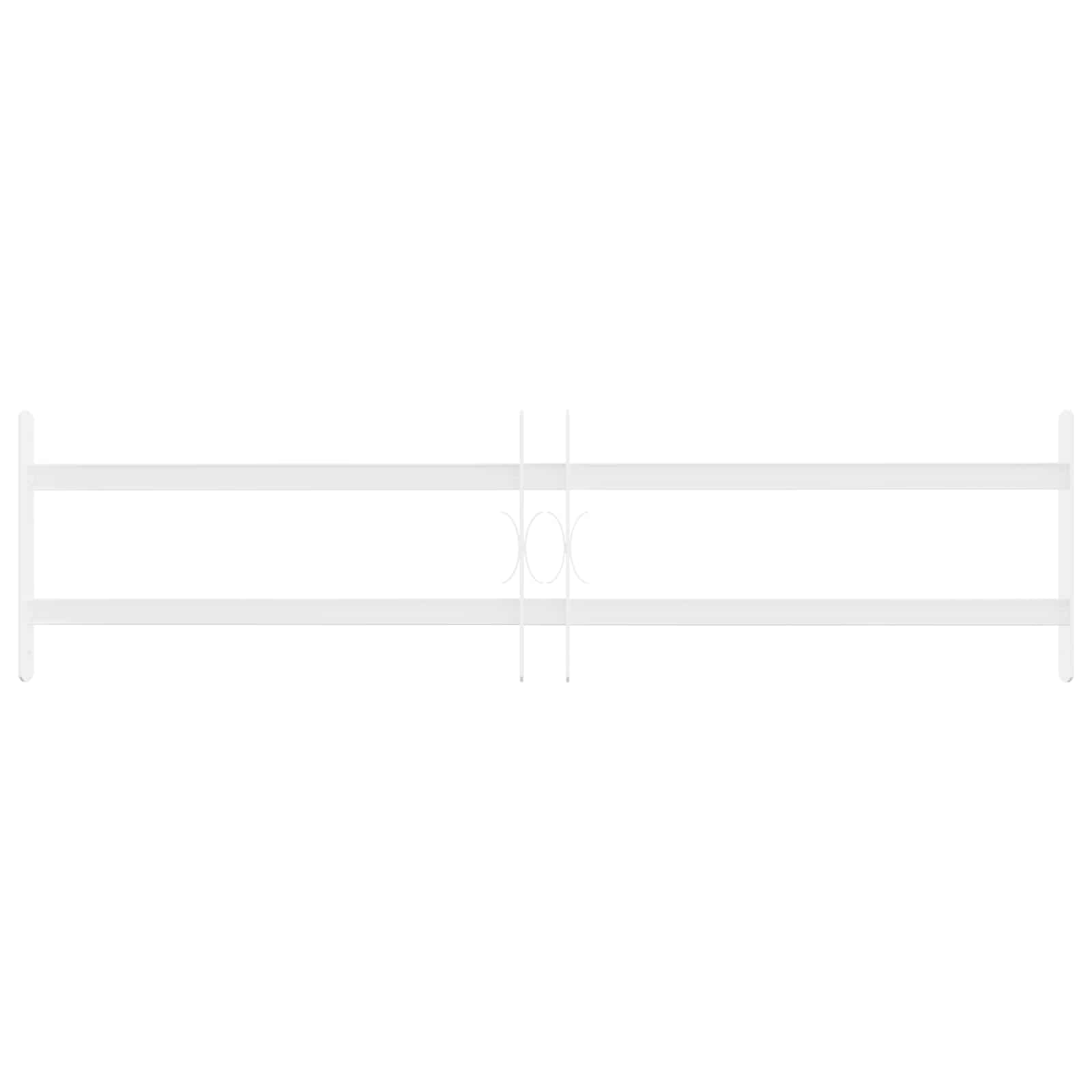 Griglia di Sicurezza per Finestre con 2 Traverse 63-114 cm Acciaio Zincato Bianco