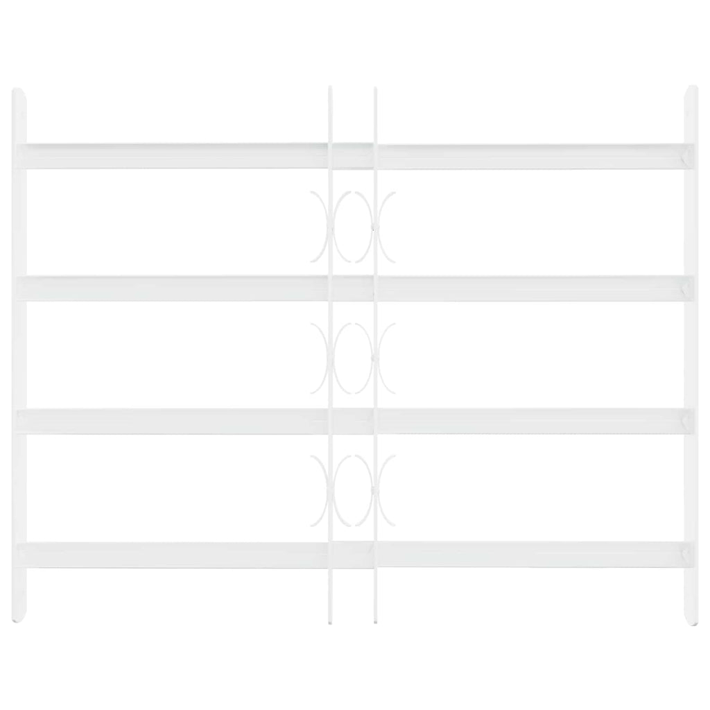 Griglia di sicurezza per finestre con 4 barre trasversali, acciaio zincato, regolabile 43-74 cm