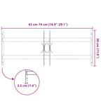 Griglia di Sicurezza per Finestre con 2 Traverse 43-74 cm Acciaio Zincato - Set 3 pz