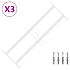 Griglia di Sicurezza per Finestre con 2 Traverse 43-74 cm Acciaio Zincato - Set 3 pz