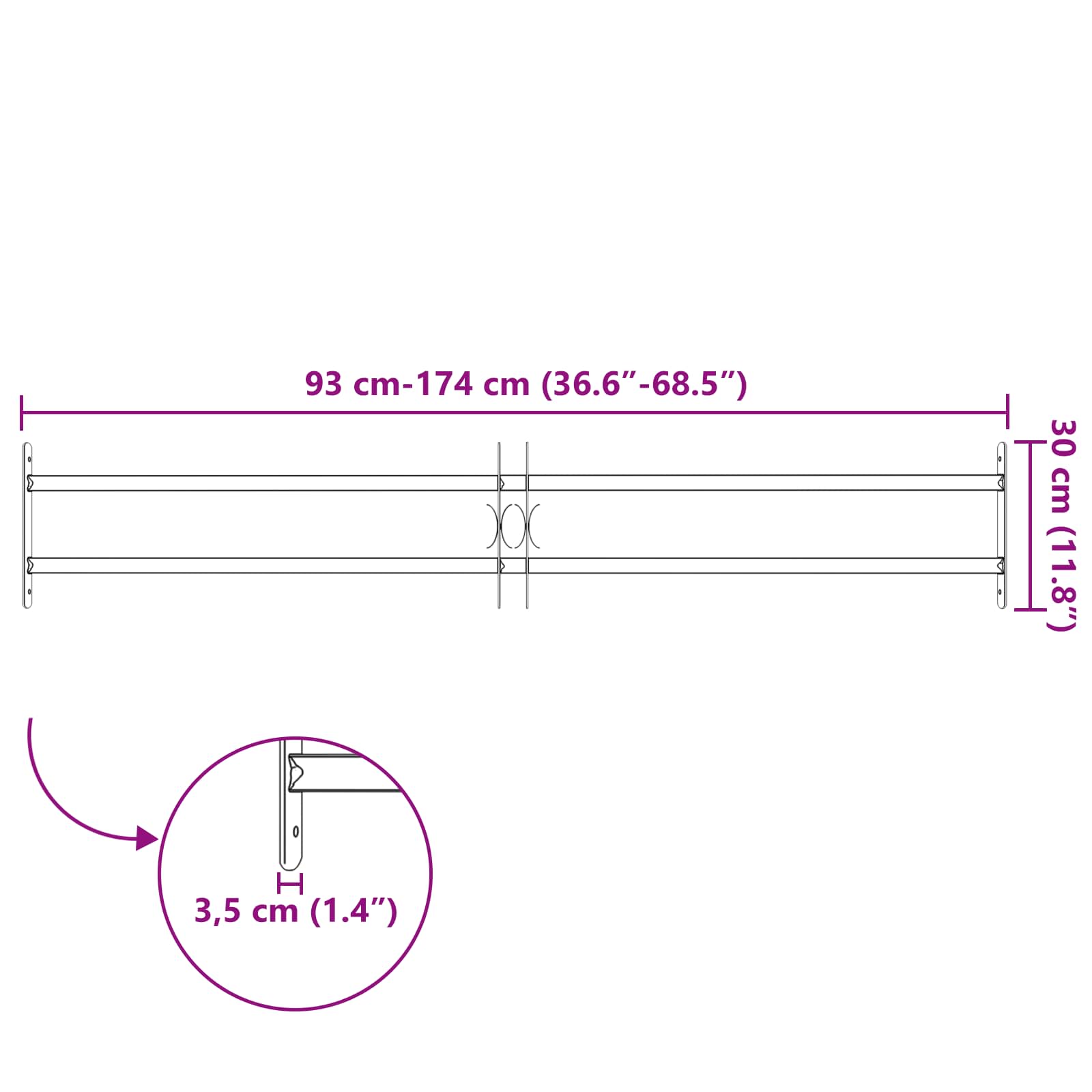 Griglia di Sicurezza per Finestre con 2 Traverse - Set 3 pezzi
