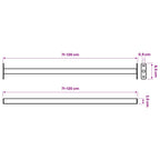 Barra di Sicurezza Regolabile per Finestra Nero 710-1200 mm