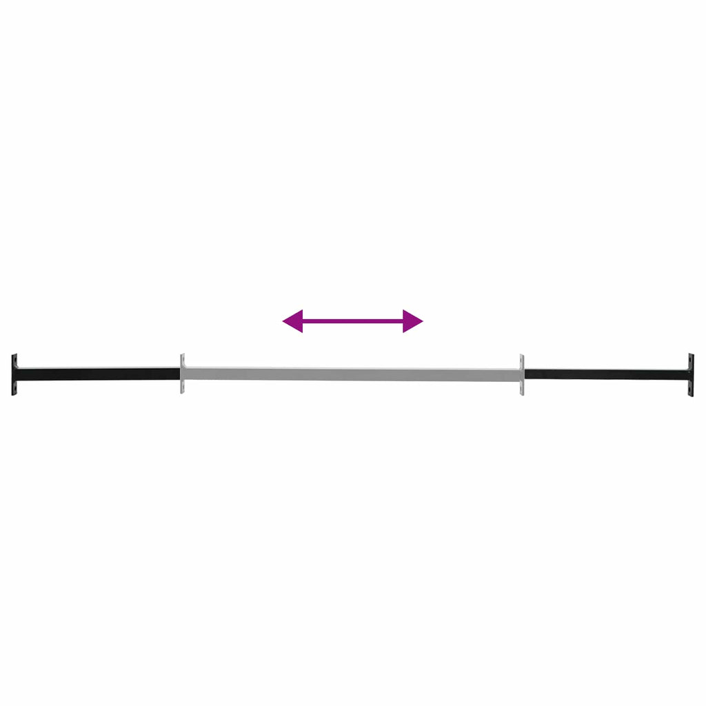 Barra di Sicurezza Regolabile per Finestra 710-1200 mm Acciaio Nero - Set 6 pezzi