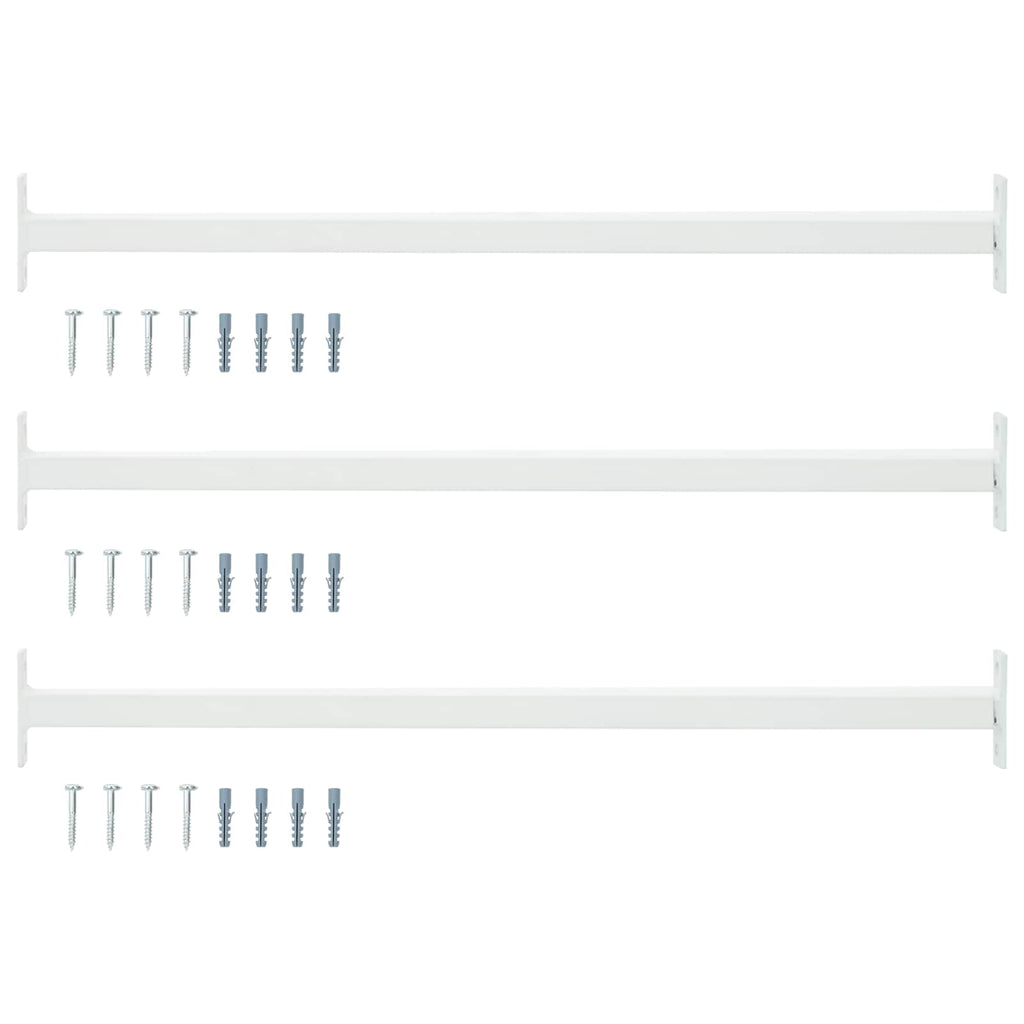 Barra di Sicurezza Regolabile per Finestra 710-1200 mm Acciaio Bianco (3 pz)
