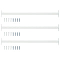 Barra di Sicurezza Regolabile per Finestra 710-1200 mm Acciaio Bianco (3 pz)