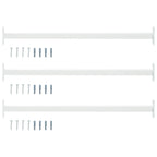 Barra di Sicurezza Regolabile per Finestra 710-1200 mm Acciaio Bianco (3 pz)