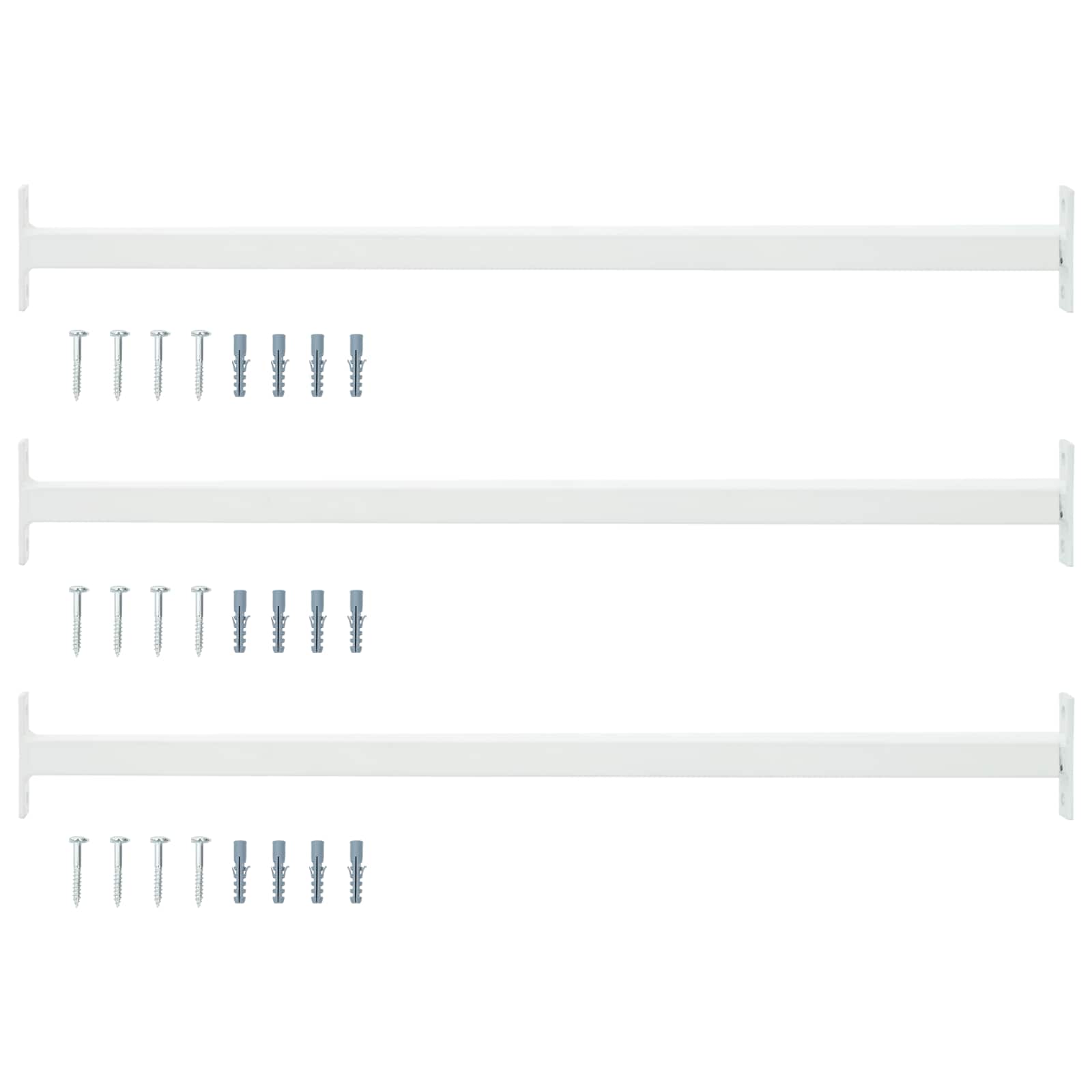 Barra di Sicurezza Regolabile per Finestra 710-1200 mm Acciaio Bianco (3 pz)
