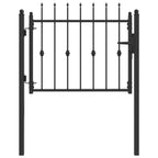 Cancello per recinzione HORST 100 x 75 cm Metallo Nero