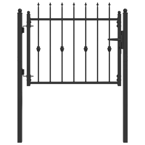 Cancello per recinzione HORST 100 x 75 cm Metallo Nero