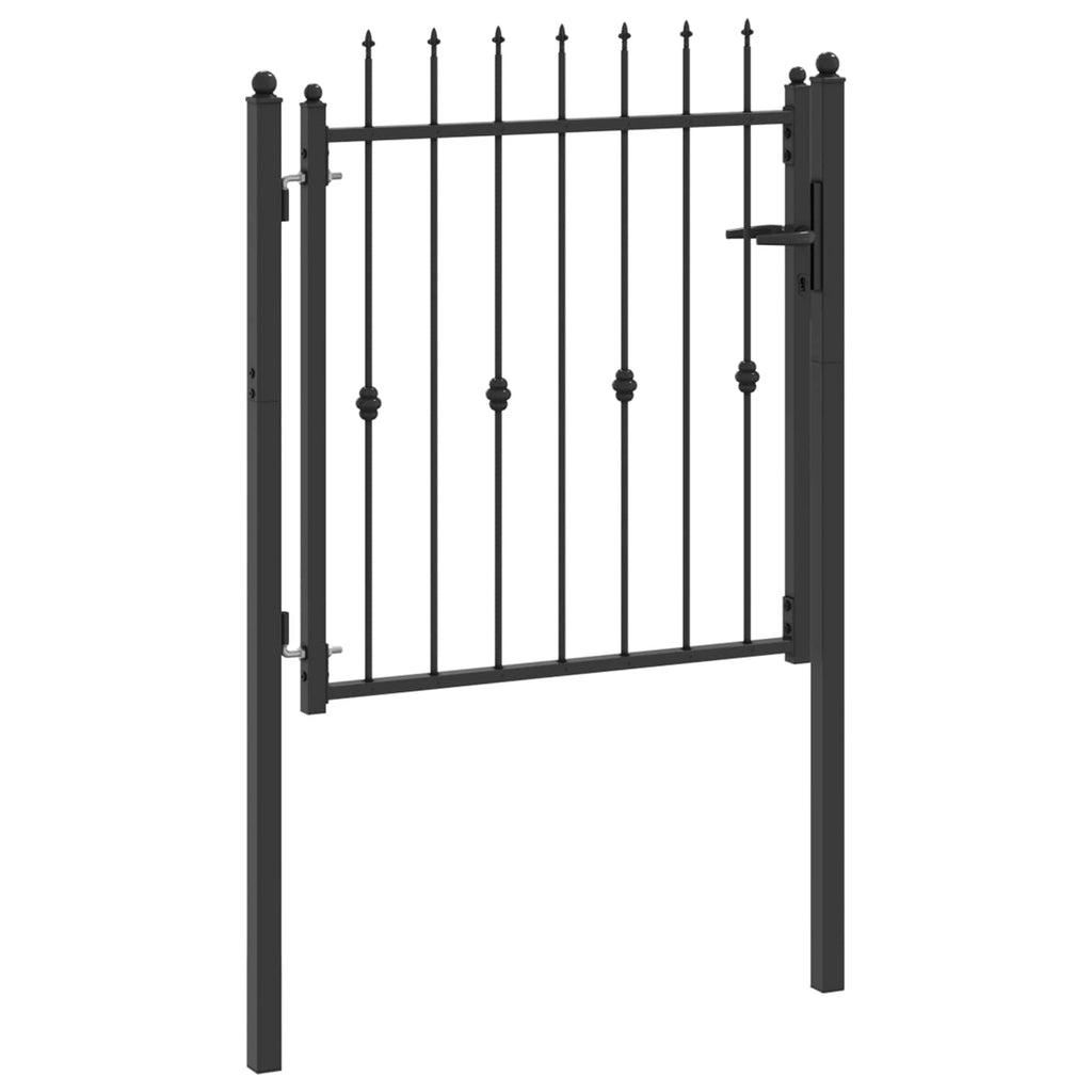 Cancello per recinzione Horst 100 x 100 cm metallo nero