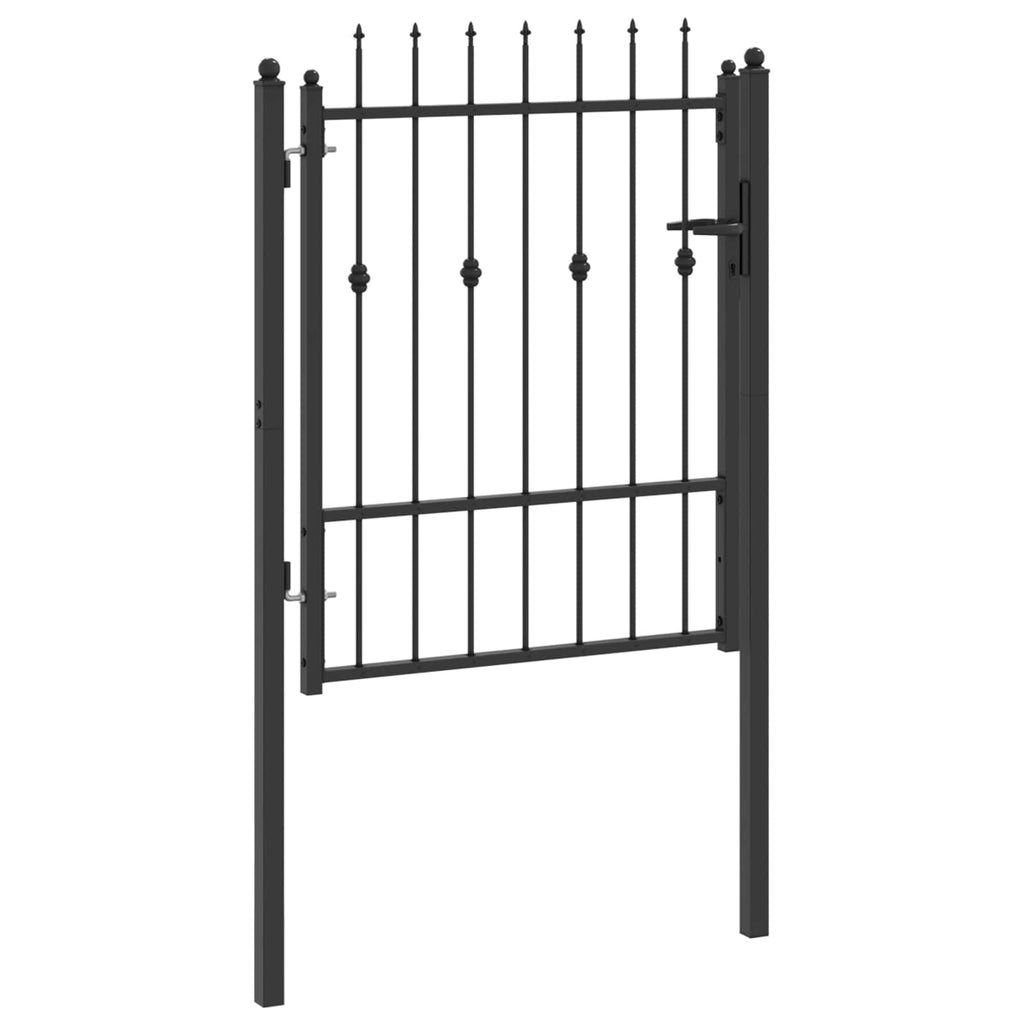 Cancello per recinzione HORST 100 x 125 cm Metallo Nero
