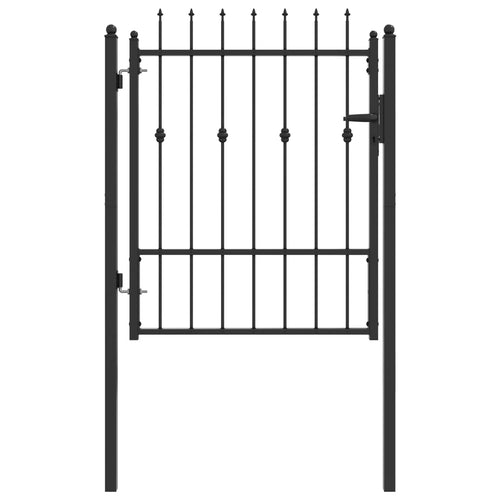Cancello per recinzione HORST 100 x 125 cm Metallo Nero