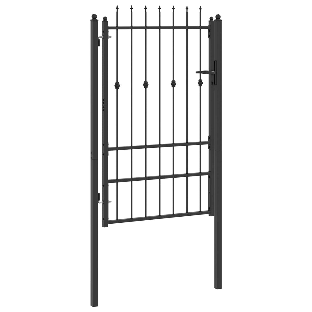 Cancello per recinzione HORST 100 x 150 cm Metallo Nero