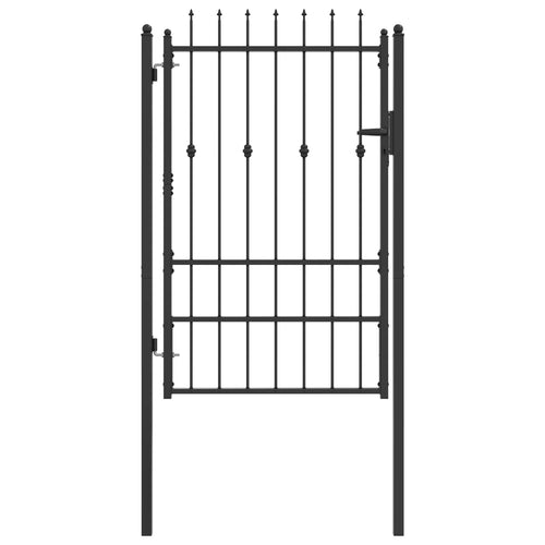 Cancello per recinzione HORST 100 x 150 cm Metallo Nero