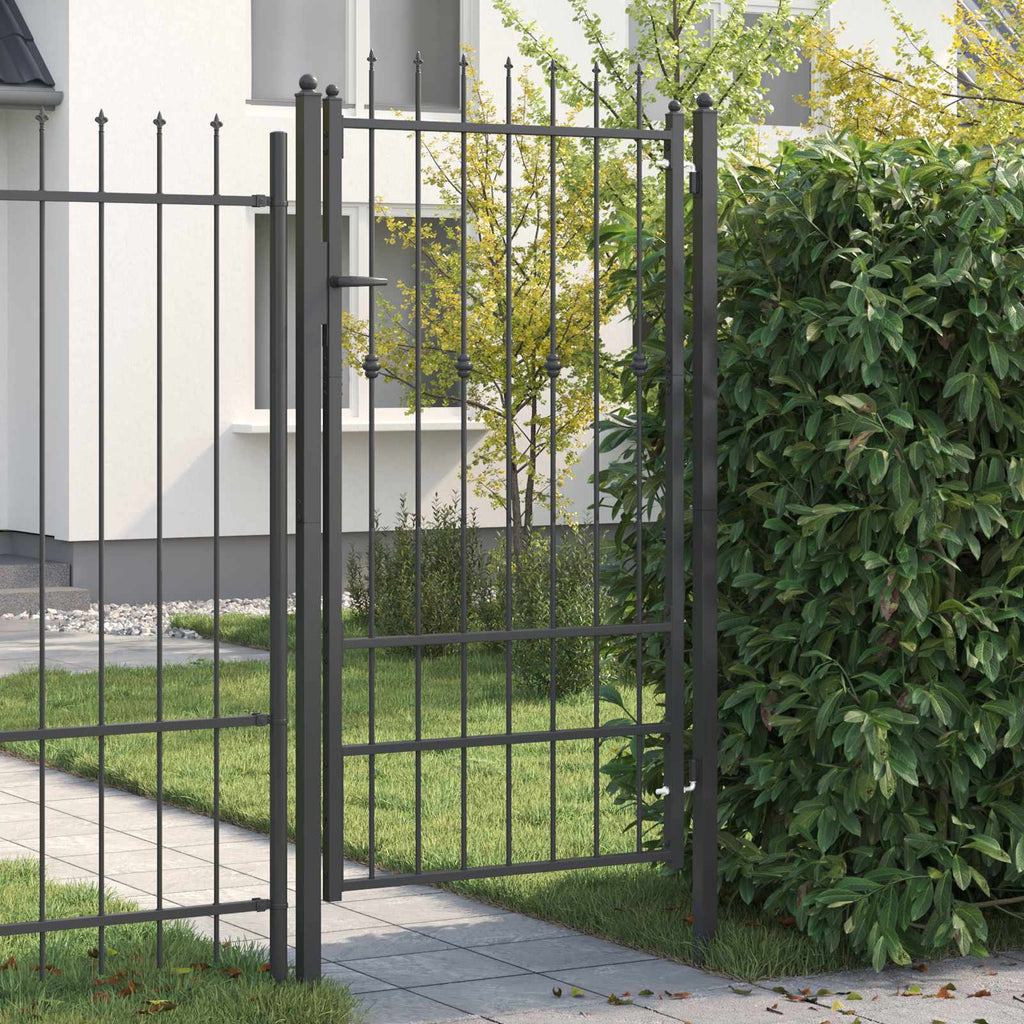 Cancello per recinzione HORST 100 x 175 cm Metallo Nero