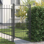 Cancello per recinzione HORST 100 x 175 cm Metallo Nero