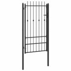 Cancello per recinzione HORST 100 x 175 cm Metallo Nero