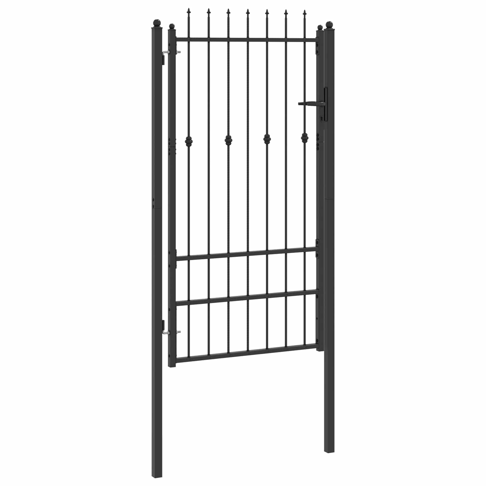 Cancello per recinzione HORST 100 x 175 cm Metallo Nero