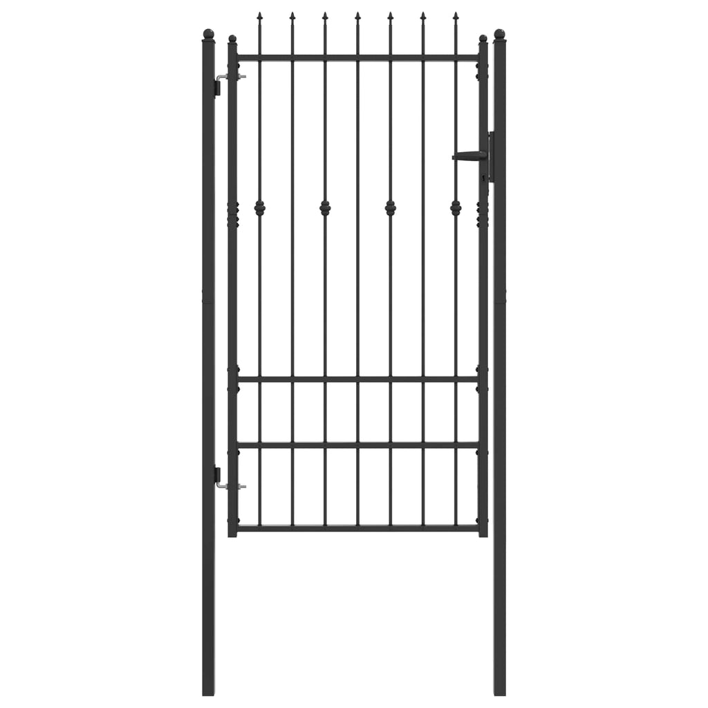 Cancello per recinzione HORST 100 x 175 cm Metallo Nero